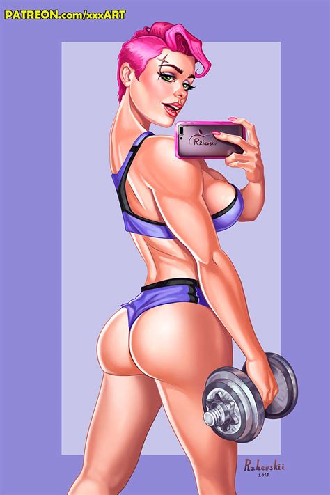 Zarya From Overwatch Colored By Rzhevskii Hentai Foundry