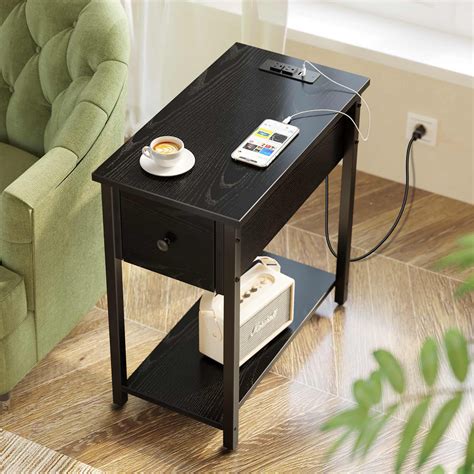 Stories Deangelia Tall End Table With Storage And Built In