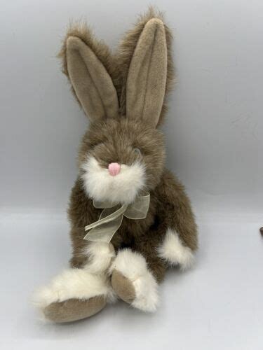 RUSS BERRIE Covington Bunny Rabbit Vintage 11 Brown White Hare EASTER