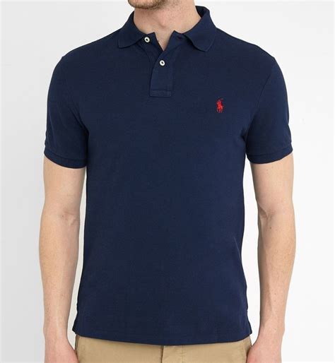 Camisa Polo Ralph Lauren Azul Marinho Lisa Masculino R 9990 Em