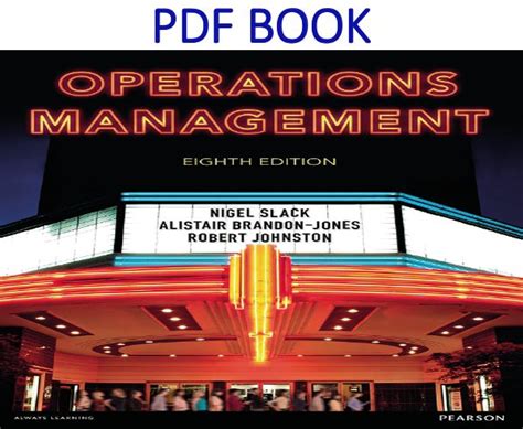 Operations Management Th Edition Pdf Book By Nigel Slack In