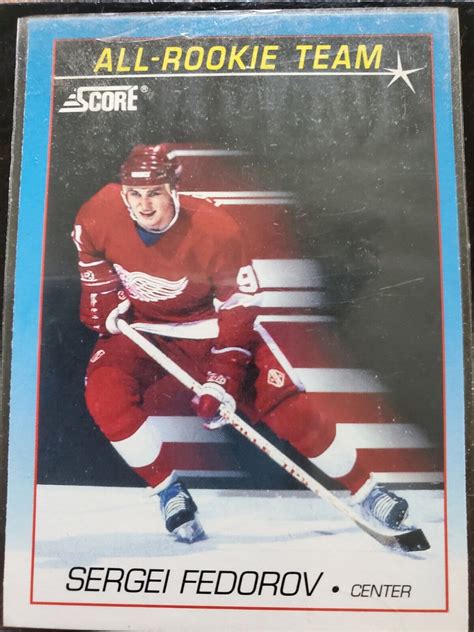 Sergei Fedorov Score All Rookie Team Card Mint Ebay