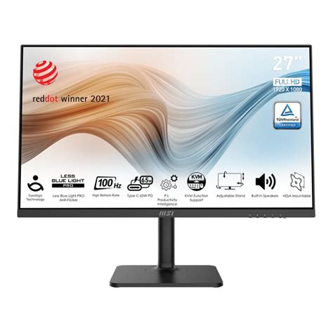 Msi Monitor Modern Md Xp Ips Hz Speaker Usb C