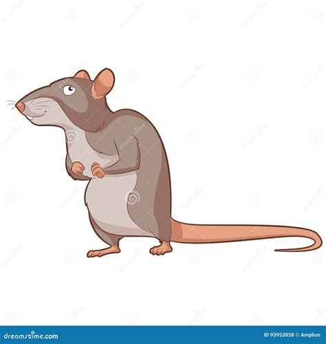 Cartoon smiling Rat stock vector. Illustration of drawing - 93953858