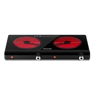MegaChef Dual 2 Burner 8 In Black Portable Induction Hot Plate Cooktop 985117412M The Home Depot