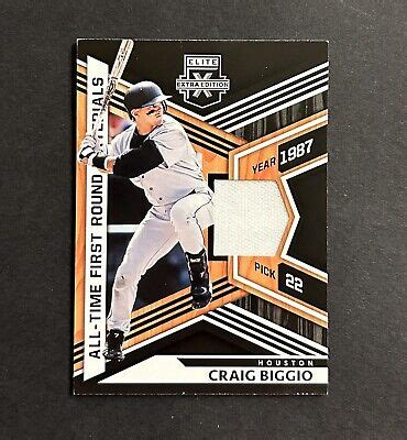 Elite Extra Edition Craig Biggio All Time St Round Materials