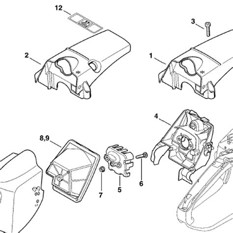 Stihl MS 280 Chainsaw (MS280) Parts Diagram, Shroud - Air filter