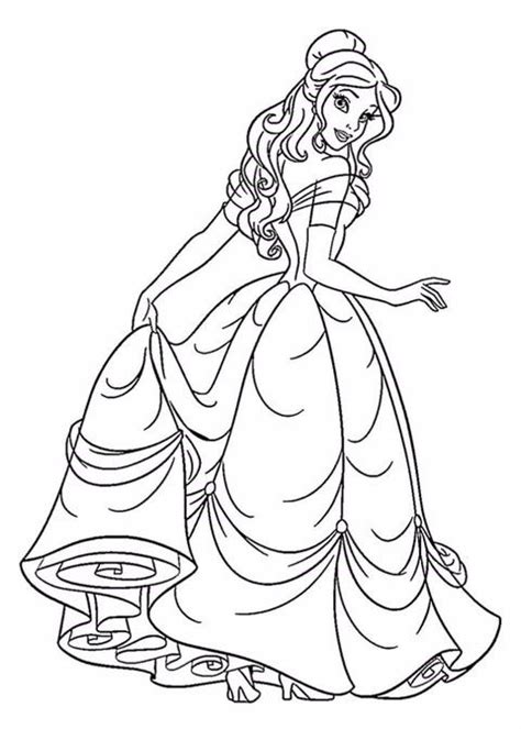 belle coloring pages disney princess