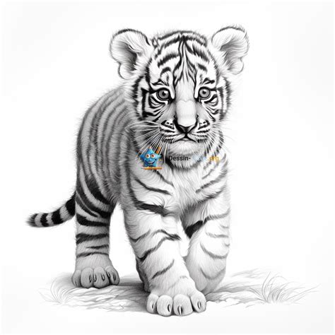 Dessin tigre facile : Dessin facile tigre à faire