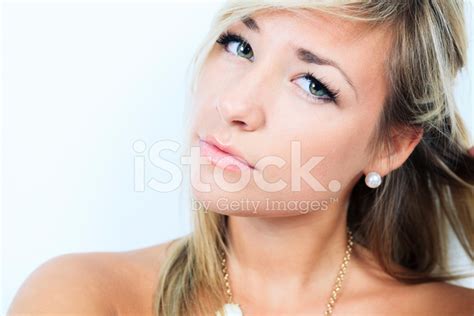 Beautiful Blonde Woman Posing Standing Facing The Camera Stock Photo Royalty Free FreeImages