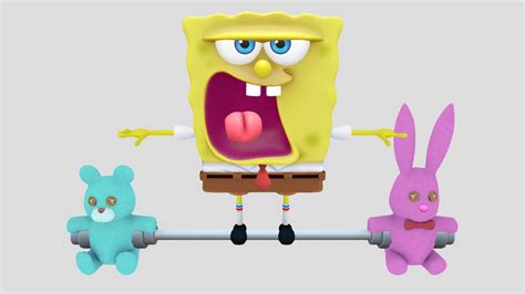 Nasb 2 Spongebob Lifting Weights Download Free 3d Model By Smf