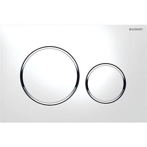 Plaque De Commande Double Touche Sigma 20 Blanc Brillant GEBERIT