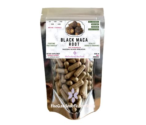 Black Maca Root Capsule Extract I Strongest Maca Vegan Capsule Etsy