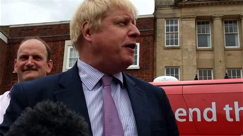 Eu Referendum Boris Johnson Brings Brexit Campaign To Stafford Youtube