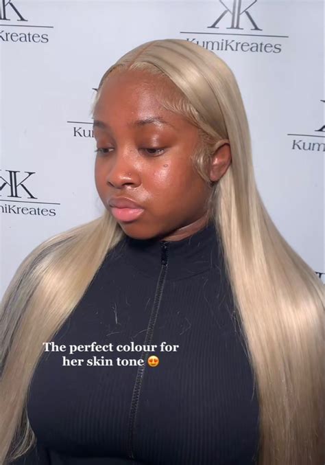 Ash Blonde Hair Dark Skin Blonde Hair Front Lace Wigs Human Hair