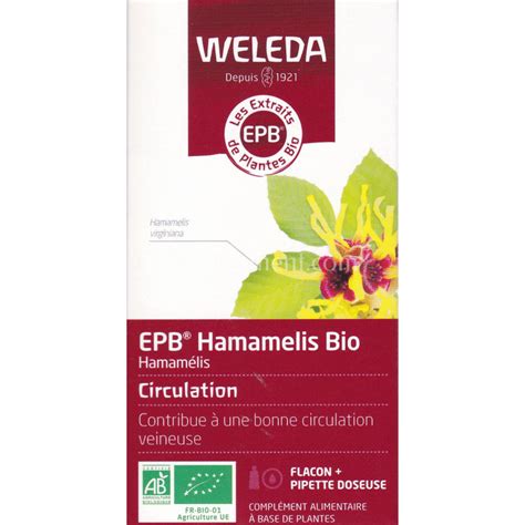 Hamamelis EPB Extrait De Plantes Bio Weleda Bonne Circulation Veineuse