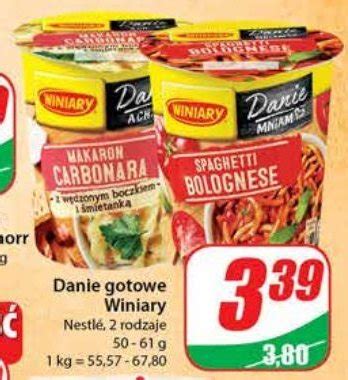 Makaron carbonara z wędzonym boczkiem i śmietanką Winiary danie ach