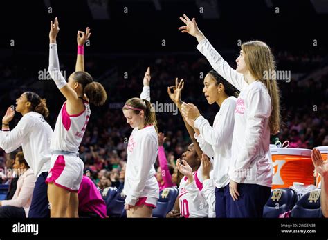 South Bend Indiana USA 04th Feb 2024 Notre Dame Bench Players