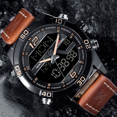 Мужские Тактические Часы Naviforce Legion Brown (Будильник, Таймер ...