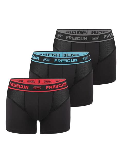 Lot De Boxers Homme Aktiv Sport Freegun Noir Kiabi