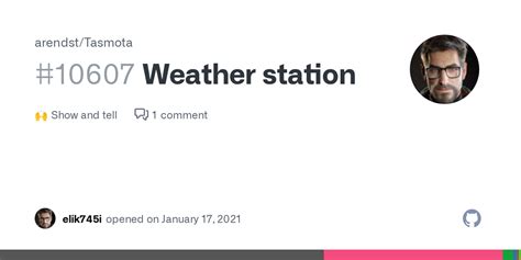 Weather station · arendst Tasmota · Discussion #10607 · GitHub 