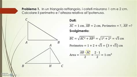 Problemi Con Il Teorema Di Pitagora Parte Youtube