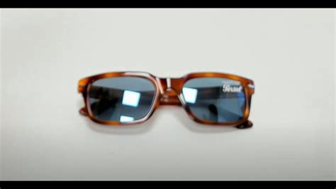 Persol Sunglasses Model S Color Terra Di Siena Blue Lenses