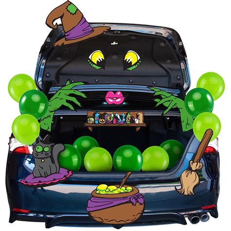 JOYIN Halloween Witch Trunk or Treat Car Decorations Kit for SUV, Witch ...