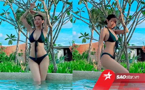 Choáng với ảnh diện bikini của Á hậu Thúy Vân sau sinh con Saostar vn