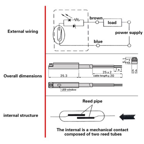 Magnetic Node Reed Switch Air Pneumatic Magnetic Inductive Sensor