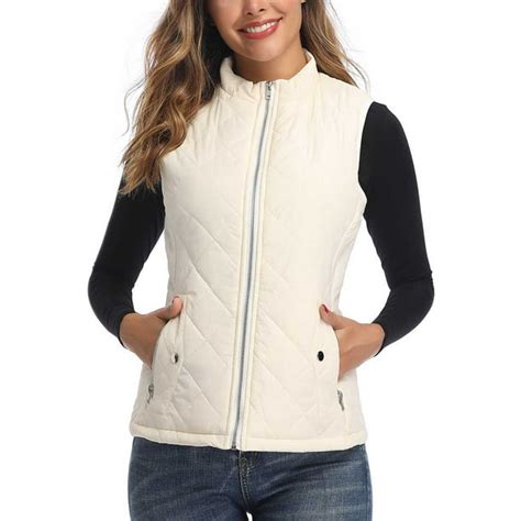 Art3d Womens Vests Zip Up Quilted Padded Lightweight Vest For Women