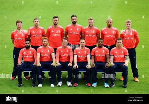 The England cricket T20 squad before a nets session at the Ageas Bowl ...