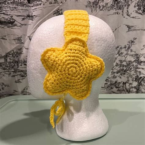 Crochet Star Earmuffs Made To Order Etsy In 2024 Crochet Stars Fun Crochet Projects