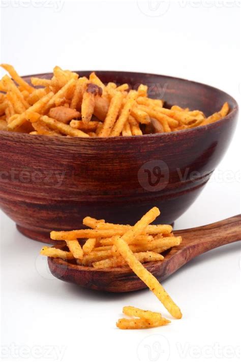 Deep Fried Salty Dish Chivda Or Mixture Made Of Gram Flour And Mixed