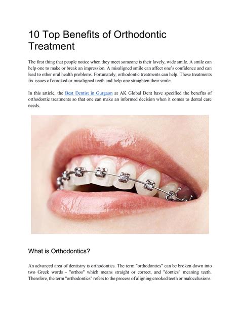 10 Top Benefits Of Orthodontic Treatment By Arun Verma Issuu