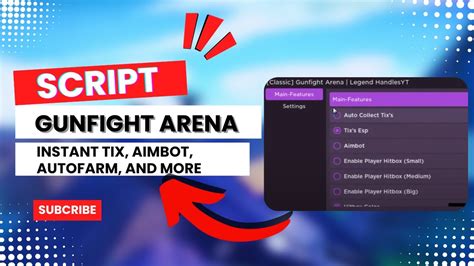 Gunfight Arena Script Gui Hack Instant Tix Aimbot Autofarm And