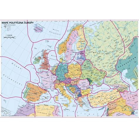 Europa Polityczna Puzzle Magnetyczne XXL Mapy Plansze Szkolne