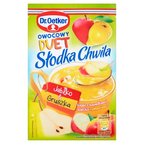 Dr Oetker Słodka Chwila Owocowy Duet Jabłko Gruszka Kisiel Z Kawałkami