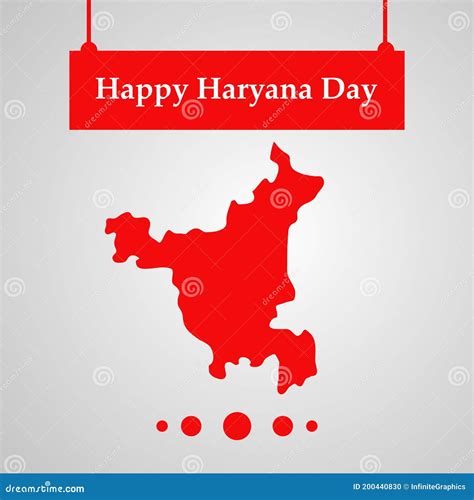 State Of Haryana India With Capital City Chandigarh Hand Drawn Map