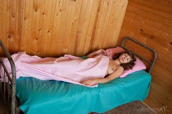 Curly Haired Girl Shows Her Natural Perky Tits Photos