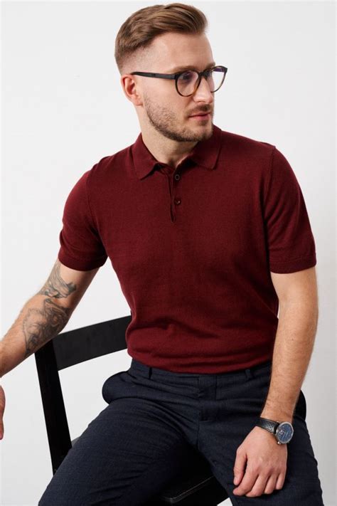 Майка поло мужская марсала, на резинке снизу - купить по выгодной цене ...