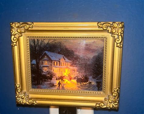 Thomas Kinkade Painter Of Light Night Light Home For The Holidays 1998