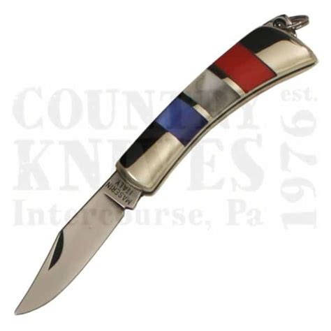 Maserin 707 TF Miniature Pocket Knife 7cm Red White Blue