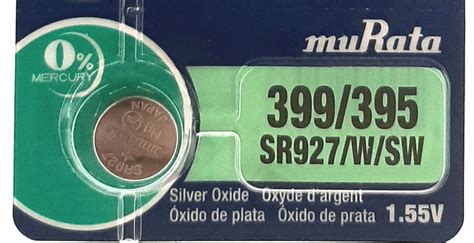Батарейка для часов. muRata/Sony SR927SW (395) 1.55V 57mAh 9,5x2.73mm ...