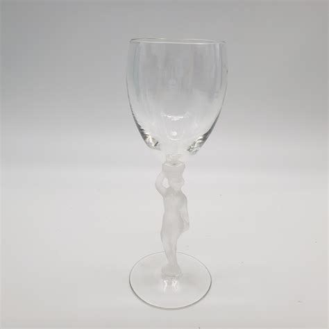 Bacchante Frosted Nude Stem Bayel Wine Glass Bareware EBay