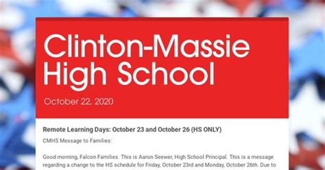 Clinton Massie High School Smore Newsletters For Education