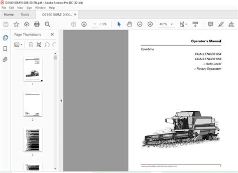 Challenger Eu Harvesting Auto Level Rotary Separator Operator