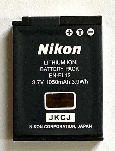 Nikon EN EL12 Rechargeable Lithium Ion Battery 3 7V 1050mAh EBay