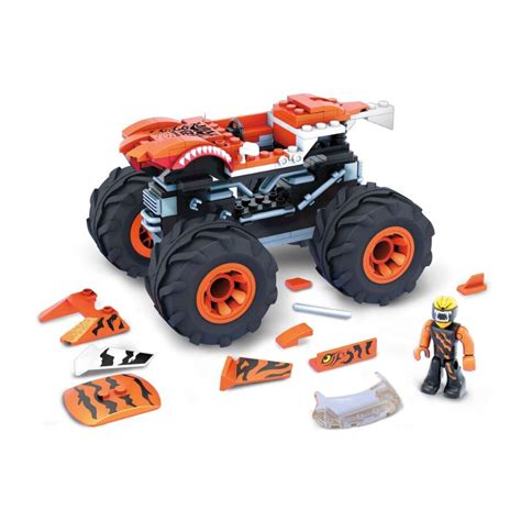 Építőipari játék Hot Wheels Monster Trucks Tiger Shark ben darab év eMAG hu