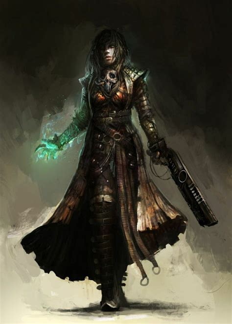 Im Sorry But Is That A Necromancer With A Concussion Gun Fantasy Male